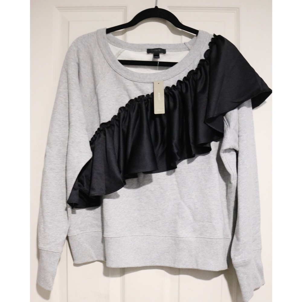 Asymmetrical Ruffle Sweatshirt